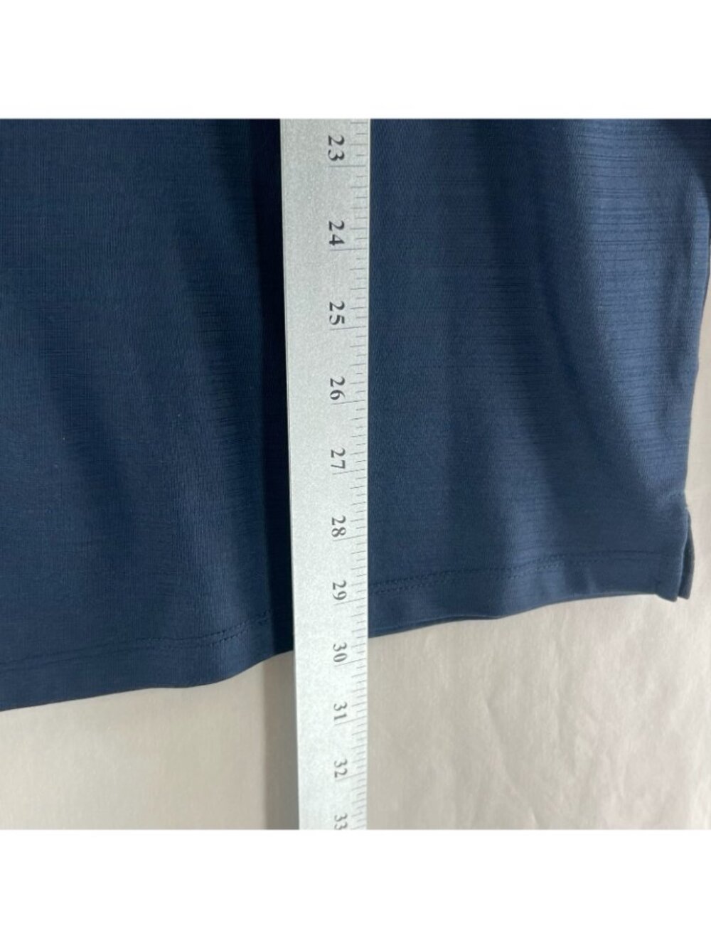 Robert Barakett Shirt Men 2XL Textured Slub Long Sleeve Button Up Knit Navy Blue - Picture 4 of 10